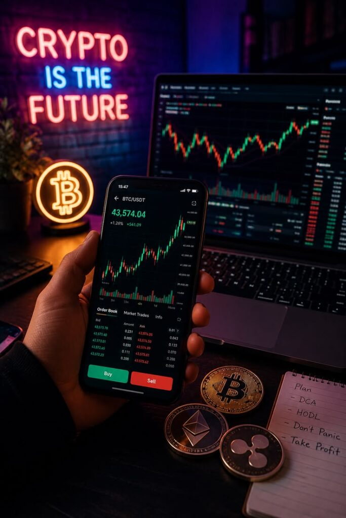 crypto trading wallpaper